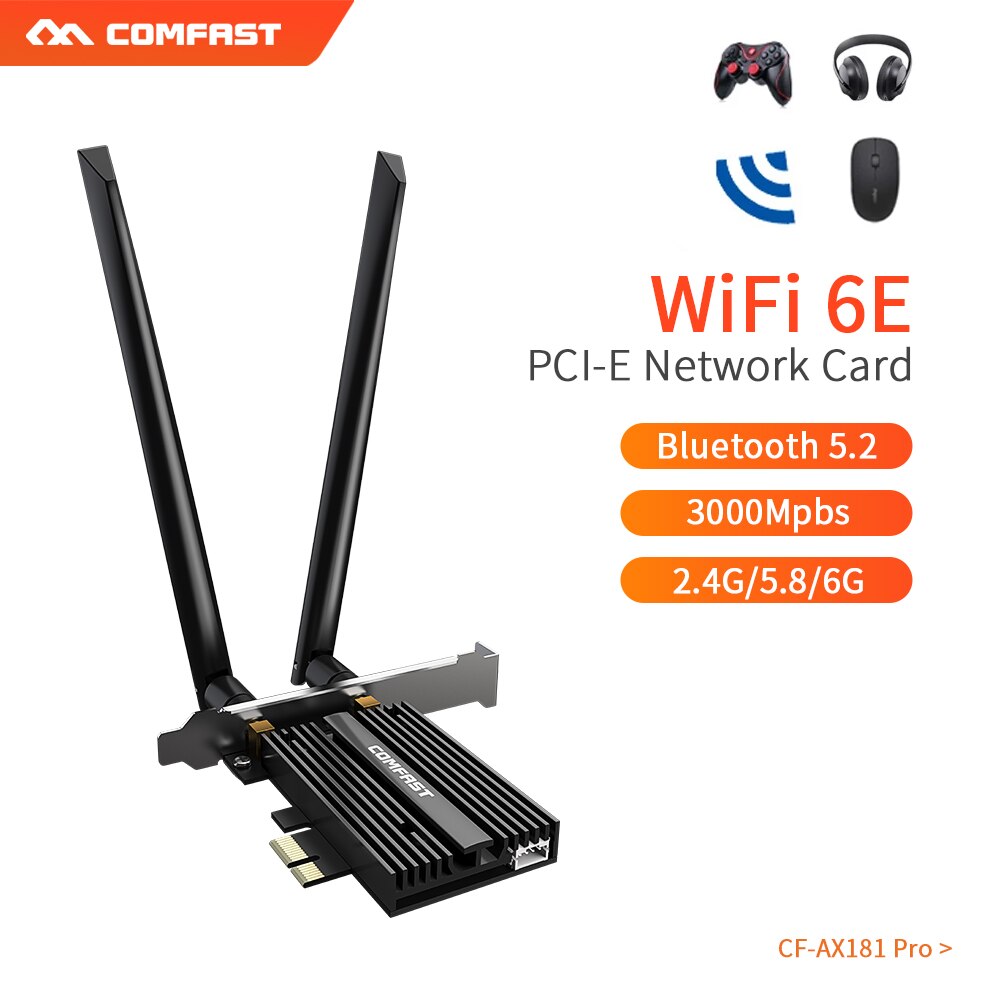 3000Mbps WiFi 6E PCI-E Ʈũ ī 2.4G/5Ghz 802.11..